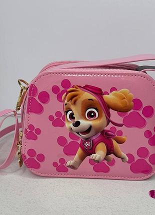 Детская сумочка через плечо скай paw patrol розового цвета для девочки