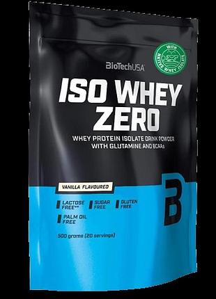 Протеин изолят biotech isowhey zero 454 grams (vanilla)