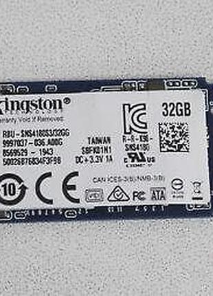 Ssd накопичувач kingston 32gb (rbu-sns4180s3/32gg) msata, m.2 2242 бв
