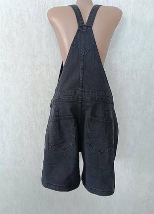Джинсовый комбинезон-шорты графит oversize 3
