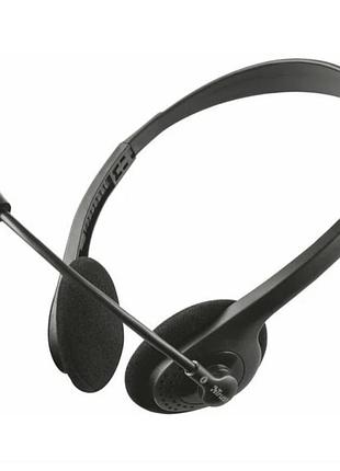 Наушники/гарнитура trust primo headset 21665 проводные 1.8м черный