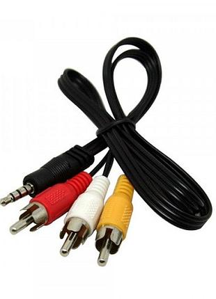 Кабель value b00368 av 3.5mm m - 3xrca m 1.5m чорний