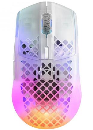 Мышь компьютерная игровая steelseries aerox 3 wireless ghost 100 - 18000 dpi белый (62610)