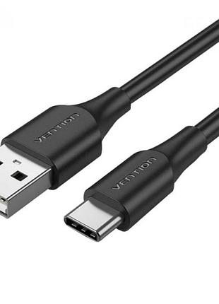Кабель зарядний vention usb 2.0 am - cm 3a 3м чорний (cthbi)