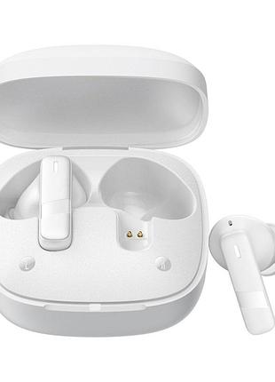 Навушники baseus bowie e20, вакуумні, enc, bluetooth 5.3, захист ipx5, до 33 год, white