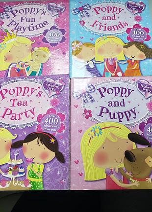 Igloo books набор детских книг с наклейками patchwork poppy девочке активити