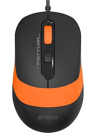 Мышь a4tech fm10 black orange проводная usb оптическая 600 1000 1600 dpi 3 кнопки для ноутбука и пк (fm10 orange)