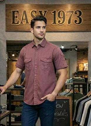 Новая рубашка easy 1973 в милитари стиле тенниска matalan