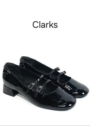 Кожаные женские балетки clarks mary-jane daiss 30 shine оригинал