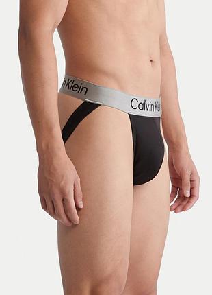 Чоловічі чорні труси-джоки (джокстрапи)  calvin klein р.l