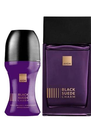 Avon парфюмный набор black suede charm, 50 мл + 50 мл