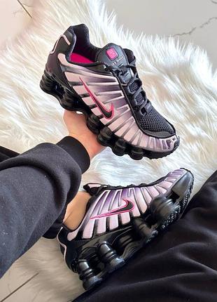 Nike shox tl black purple pink