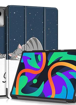 Чехол книжка для планшета lenovo tab m11/k11 tb-330 fu tb-331 fc/ fu спящий кот