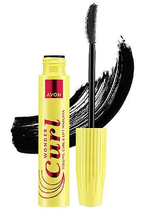Avon туш для вій «магічний вигин», 10 мл (blackest black / чорніше чорного)