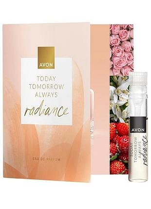Avon листовка с пробным образцом парфюмной воды tta radiance, 0.6 мл