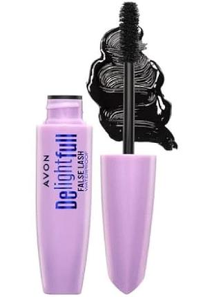 Avon водостойкая тушь для ресниц «восторг. эффект накладных ресниц», 10 мл. blackest black
