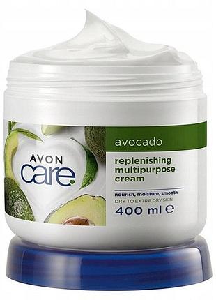 Крем для обличчя і тіла з олією авокадо avon 400 мл зволожувальний мультифункціональний крем для обличчя і тіла