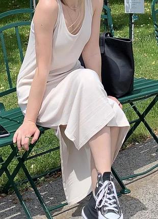 Бежева. літня сукня, h&m