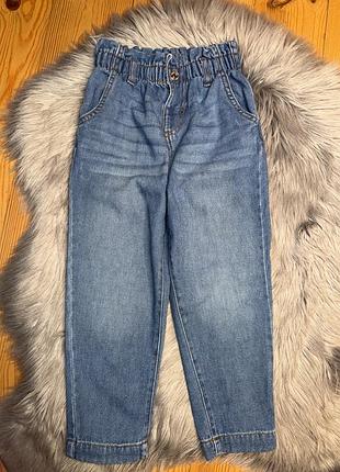 Ідеальні стильні базові джинси мом на дівчинку 4/5р denim.co