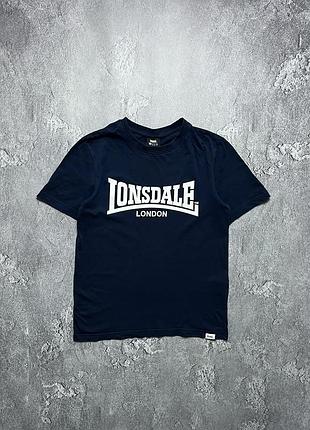 Vintage винтажная футболка lonsdale лонсдейл big logo биг лого casual кэжуал size s размер с