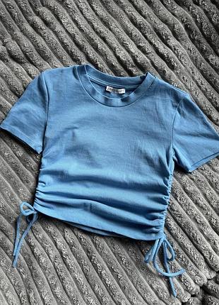 Футболка, топ, кроп-топ в рубчик від zara