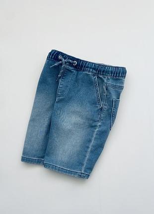 Джинсові еластичні шорти matalan для хлопчиків розмір 134 блакитного кольору