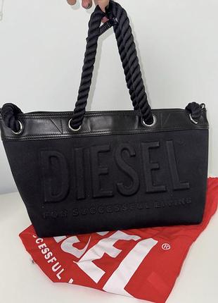 Сумка жіноча diesel rope чорного кольору