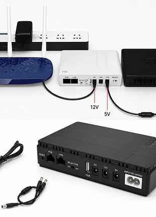 Портативный источник бесперебойного питания для роутера на 10400mah dc1018p ups для роутера wifi 4