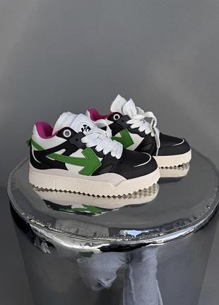 Off white sponge mid top | black / green / pink premium (3) 42