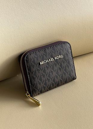Кошелек michael kors маленькая надпись коричневый е