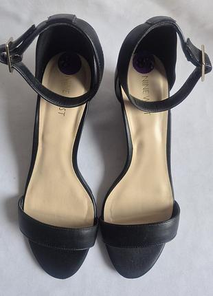 Nine west босоножки женские кожаные на танкетке