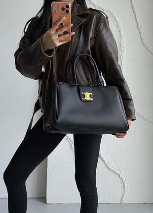 Céline | medium appoline trio bag black premium 38х23х15