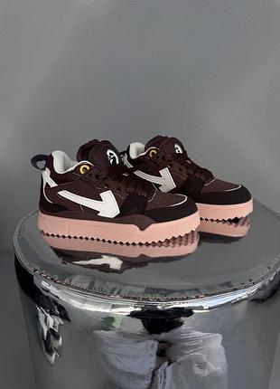Off white sponge mid top | brown / white premium (8) 41