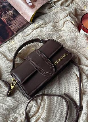 Jacquemus le bambino small handbag dark brown 17 х 9 х 5