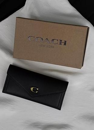Кошелек coach визитница большая черный классический е