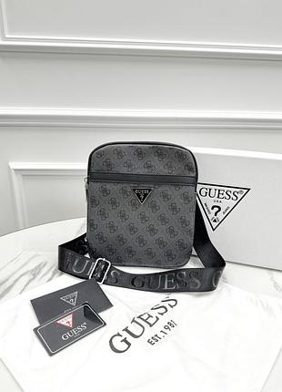 Мужская сумка guess черная vezzola smart mini crossbody черный есть
