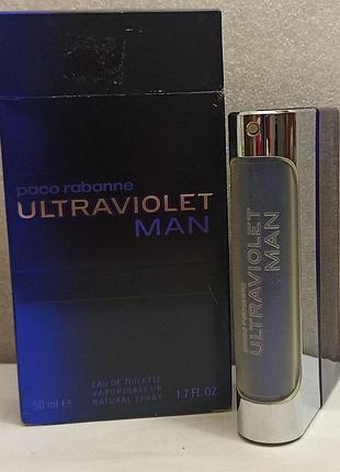 Paco rabanne ultraviolet man 50 мл 2001 рік вінтаж рідкість