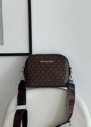 Сумка michael kors кросс боди через плечо 2в1 коричневый е