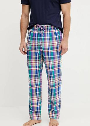 Яркие пижамные брюки polo ralph lauren в клетку