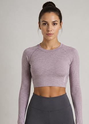 Жіночий спортивний лонгслів, кроп топgymshark