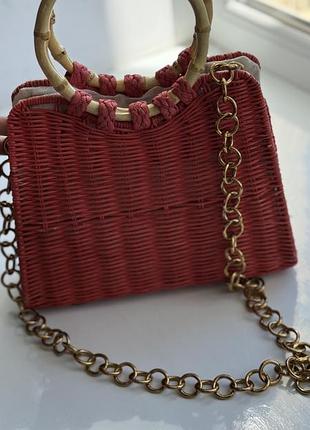 Сумка плетена zara нова city bag