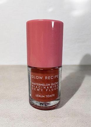 Сироватка - тінт румʼяна glow recipe watermelon glow niacinamide dewy flush serum teinte, відтінок watermelon flush, 3 мл
