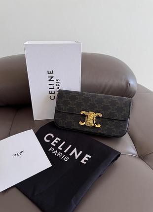 Céline | triomphe bag black logo premium 20x12х4