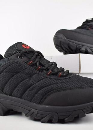 Merrel1 vibram черные с красным