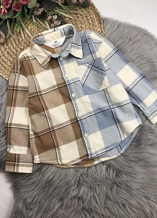 Фланелева сорочка у клітинку 1,5-2 роки h&m
