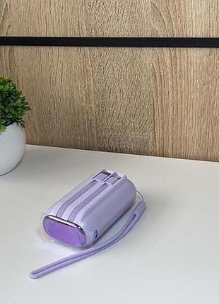 Портативный аккумуляторный power bank 10000 мач lp-15 22.5 вт фиолетовый