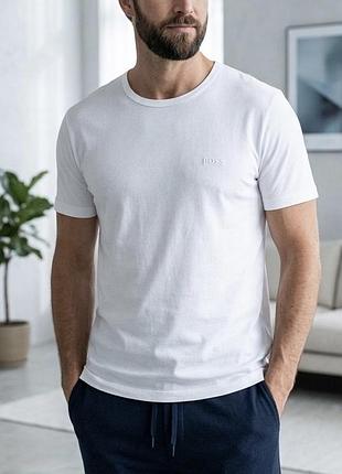 Базова біла футболка boss (hugo boss) — оригінал