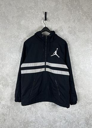 Чоловічий чорний анорак nike jordan jumpman logo, розмір s