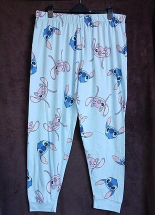 Штаны женские домашние котон,  стич, xl, eur 46-48