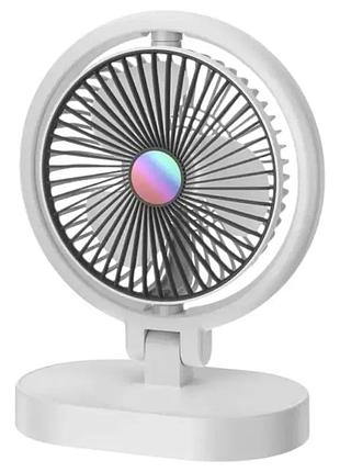 Вентилятор настільний desktop fan f16 (акб, 3 режими, 180°, type-c)